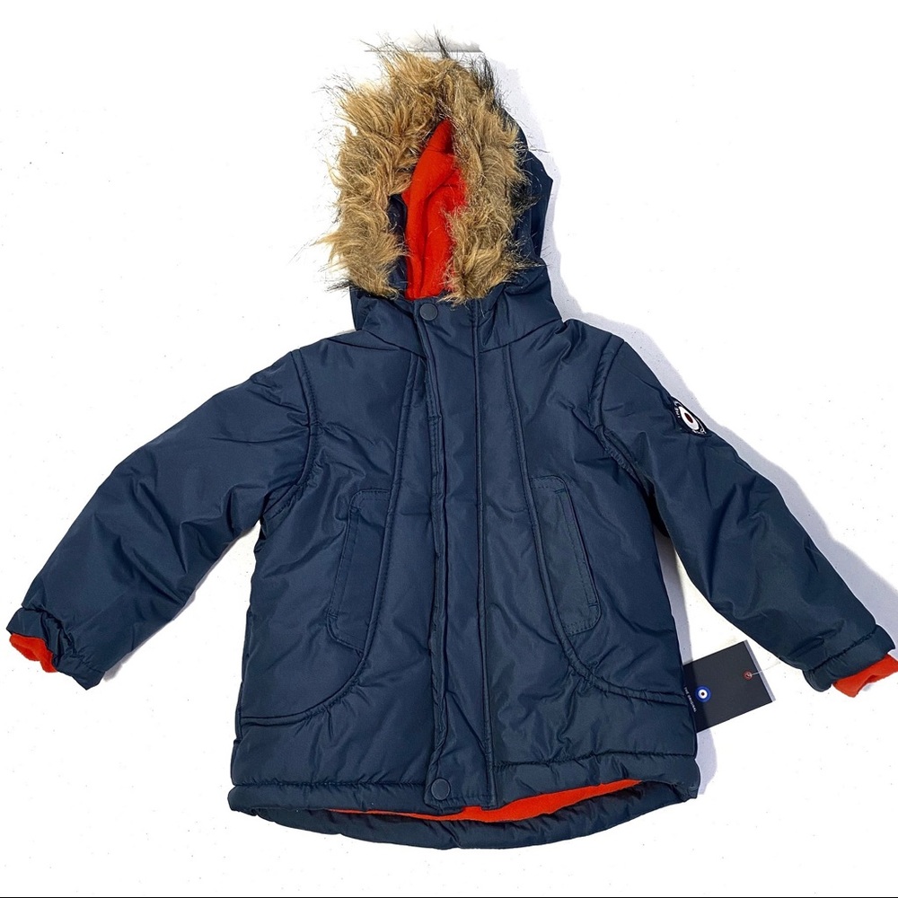 Ben Sherman Bomber Jacket 24M Fleece Hood - Picture 2 of 8